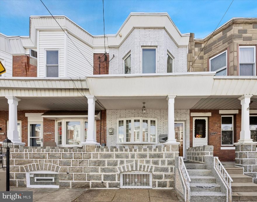 Welcome to this beautiful open front porch home located in a prime location of Port Richmond.  This street to street property includes a detached one car garage with an automated garage door opener!! This very well maintained home shows a true pride in the ownership the minute you step on the front porch.  House offers newer windows, newer roof, C/B electricity, newer how water heater.  The property offers an open floor plan on the first floor, where you will find a roomy Living room and Dinning Room combo with genuine teak floors. The state of the art Eat in Kitchen offers abundance of  cabinet space, marble   counter tops, tiled backslash, stainless steel appliances and .....check out the pull out drawers on the bottom of the cabinets! This is not all, there is also a modern titled powder room on the first floor too. On the second floor you will find 3 bedrooms and hallway tiled bathroom. The master bedroom has it's own private tiled   bathroom with a stall shower and entry to a deck. Basement is finished with wall to wall carpets and a bar. All this home   needs is you! Show and Sell!