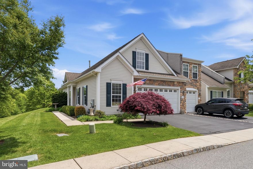 Welcome to Foxfield!  This desirable 55+ end-unit offers an open floor plan, a bright additional sunroom, and two bedrooms conveniently located on the first floor, 2nd floor features a spacious room, use a third bedroom or second family room, plus two additional storage areas.2-car garage on a premium lot offering privacy & great views!
Set on a premium lot overlooking the putting green, this home offers both comfort and a beautiful setting. Foxfield residents enjoy outstanding amenities including a clubhouse, outdoor pool, fitness room, lending library, walking trails, golf putting green, pickleball/tennis, bocce courts, billiards, card room, community activities! 
Conveniently located near major highways, PHL International Airport, the Delaware and New Jersey state lines, plus nearby shopping and restaurants in PA and DE. A strong lifestyle community!