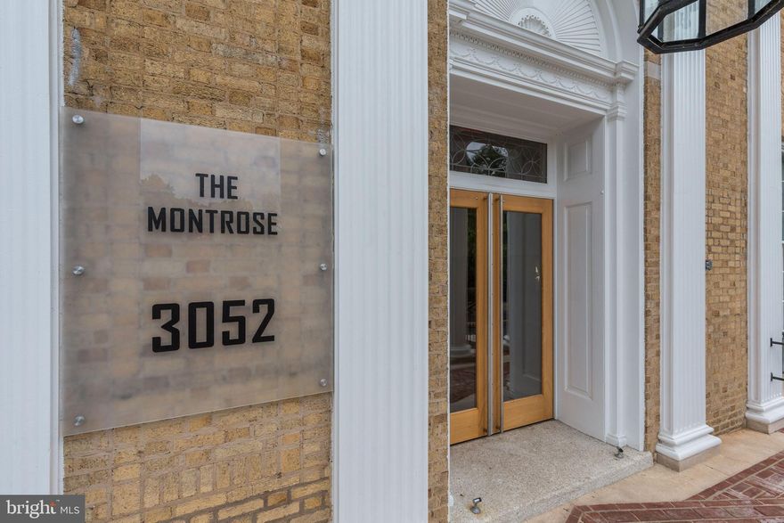Apartment #307, with three bedrooms and three and a half baths, is distinguished by large luminous rooms, high ceilings, numerous built-ins, elegant finishes and expansive views of the Kennedy Center, the Washington monument, the Capitol and across the Potomac River into Virginia.  On the first floor is a generously proportioned living and dining room with a gas fireplace and built-in bookshelves, separated from the kitchen by a marble-topped island.  Sleek and white, the kitchen is outfitted with top of the line stainless steel appliances and has plentiful storage and counter space. There are two master suites (one of which is currently used as an office), a guest bedroom and an attractive study or television viewing area at the top of the stairs.  The unit has an interior elevator, a large capacity washer and dryer, and abundant closet space in addition to generous secure storage areas on the main level and the building's lower level.  Four spaces in a gated parking area convey with the property, ensuring that there will always be parking for guests and service providers.  The building s lovely grounds include walking paths, a communal herb garden, a grilling area and ample space for dogs to play.   This is a quiet, friendly building where pets are welcome.  Beautiful Montrose Park is right across the street! NOTE: Monthly fee $2,022.78 includes electricity for heating and air conditioning, gas for hot water, cooking and fireplace. Water & Sewer. Owner's electric bill only includes lighting and appliance use.