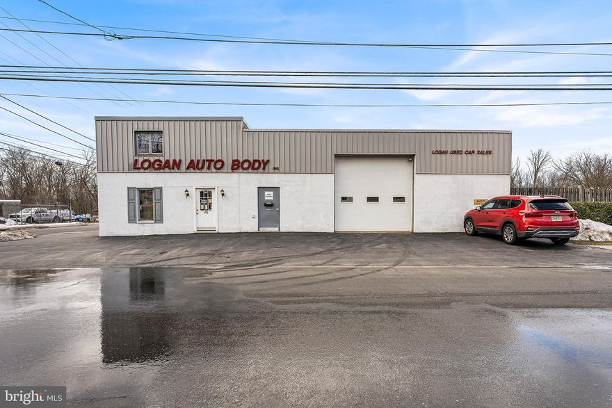 Large Corner property in Doylestown Borough.  Central Residential Zoning has many permitted uses.
For over 53 years this well established automotive collision center has been serving Doylestown, and Bucks County.  Located right in the heart of Doylestown Borough- a turn-key auto repair shop.   For sale for the very first time- this Auto Repair Shop has a 53 year history with loyal customers (think book of business), high ratings.  Business and Building are being sold.  Frontage on two streets:  Doyle Street and Harvey Avenue.  Two large offices, Full Bathroom, Kitchen with seating.  Second floor features a large room(s) recently repainted with new carpeting and can be accessed by kitchen area or from separate outdoor entrance.   Main floor recently repainted.  Half bath located in shop area.  Multiple separate entrances into main lobby, shop area and rear.  Large bay doors, ample space, a full functional paint booth,  in a very active location.   Building is over Operating continuously for the past 53 years under the same ownership.  The business is being sold because of retirement so over $70k of equipment and  tools are negotiable and may be included in the sale.   See list of Equipment Attached.    Additional Business  financial information available upon request.    Premium location in Doylestown Borough.  Zoning allows for many permitted uses.    Meticulously maintained by single owner.  Lease purchase may be considered.