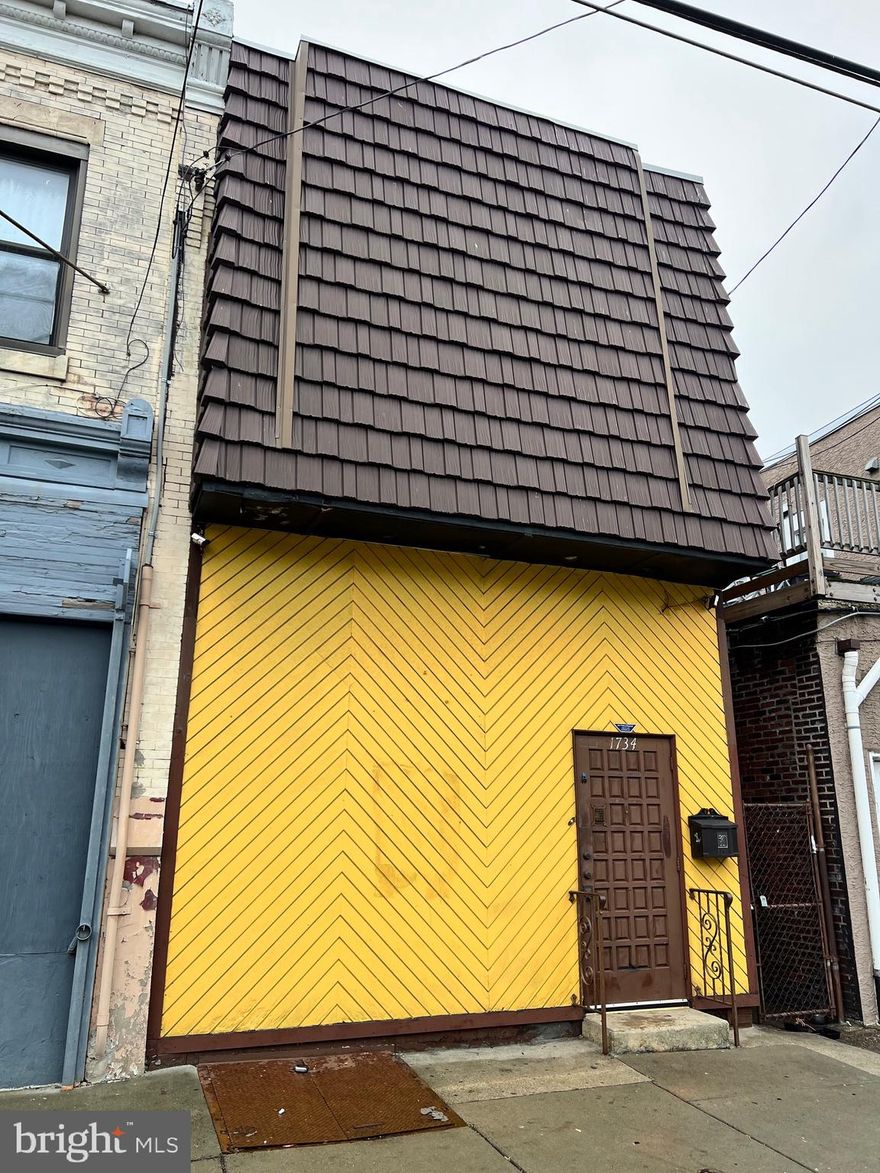 1734 Snyder Street, a mixed-use property located in the heart of South Philadelphia and zoned CMX-1, offering flexibility for a variety of residential and commercial uses (buyer to verify). This property presents a strong opportunity for investors, developers, or end users looking to add value in a well-established neighborhood with consistent demand.
The building is being sold in as-is condition. The seller makes no representations or warranties as to the condition of the property, and the buyer is responsible for completing any and all due diligence to their satisfaction. Buyer shall be responsible for all of the transfer tax as well as all use and occupancy requirements, certifications, and repairs required by the City of Philadelphia.

An excellent opportunity for those seeking a mixed-use asset in a prime South Philadelphia location with long-term upside potential.
