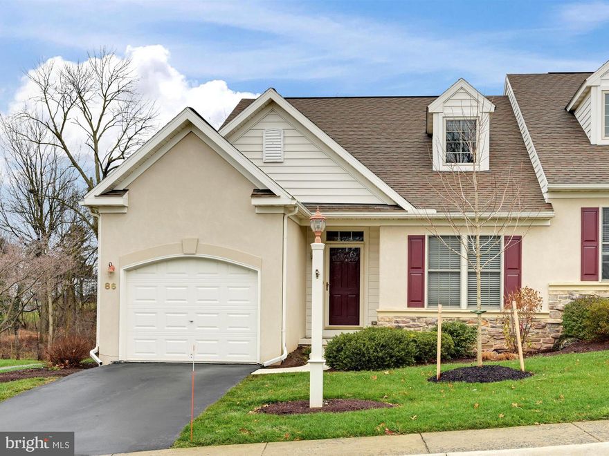 Welcome home to maintenance-free living in this beautiful 3 bedroom, 3 full bath condo in the Crossings at Rocky Springs!  Enjoy the open floor plan, granite counters, first floor primary bedroom suite, first floor laundry, natural gas fireplace, and ample closet space throughout.   This one-owner home has been meticulously maintained and boasts a full basement with poured walls, walk-out, and roughed-in plumbing for a bath.  Relax on the 13 x 11 composite deck or take the walking trail that's next to the home to visit the Clubhouse, indoor pool, exercise room, or tennis courts.