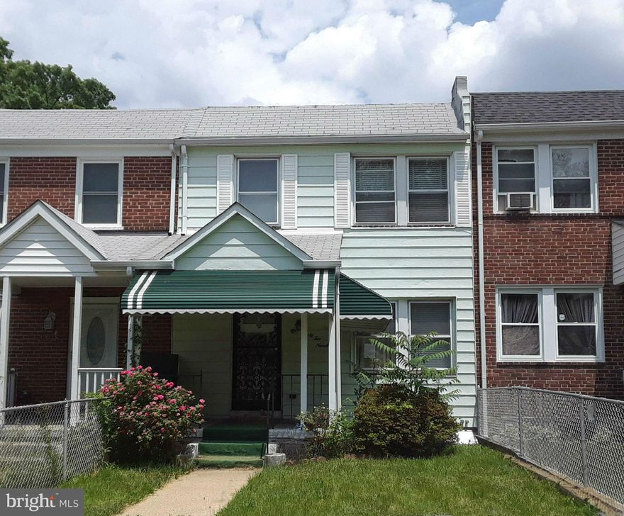 Check out this classic Baltimore rowhome in Greenspring neighborhood! Enjoy spacious room sizes, wall to wall carpet, separate dining room, and nice kitchen with wood cabinets & appliances. The full basement has recreation room, half bath and plenty of space for storage. The covered front porch is a great area to enjoy the quiet view of this fine community. Great location - short ride to Loyola University and Sinai Hospital. Easy access to shopping, schools and major commuter routes