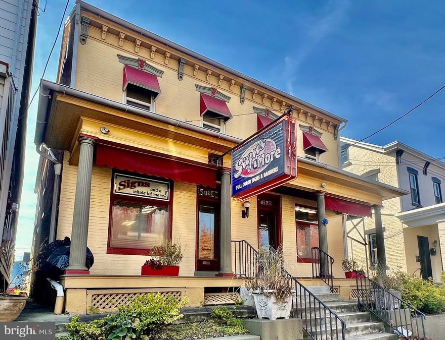 Well known commercial property with high visibility and read parking for sixteen to eighteen cars. Main floor features a reception area, office space, large workroom plus two bathrooms along with two rear entrance doors. Upper floor features a large work area with pull down stairs to attic storage, and two additional smaller rooms. The lower level has a kitchen area, large room plus a mechanical room. This property also features a paved rear parking lot with drainage. The building is presently leased and tenants will be vacating in the future.