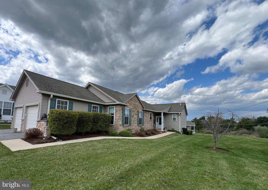 The Classic Huntingdon 2 on a Cul de Sac Location!   Fox Hill Farm's Largest Model is now  available.  Make this your opportunity to enjoy this Community's wonderful amenities in a truly move-in ready home. The secluded location offers lots of green grass and a quick walk to the walking trail surrounding  Fox Hill Farm.  Enter and enjoy 9 Foot Ceilings, Crown Moldings, and lots of light from newer, Energy Efficient  tall Windows  with newer Wood Blinds. Hardwood Floors throughout the Great Room, which was a unique option in the Huntingdon Model providing Open Space for your new lifestyle, with a  gas Fireplace centering  the Room. Library/Music room just off the front door can be returned to the Dining Area of the Original Design.  Doored Office with built-in Bookshelves, could also be used as a Bedroom, with the Powder Room so close-by.  Wonderful Kitchen with  Upgraded Cabinetry, Level 6 Granite Countertops, and Recent Stainless Appliances. You'll enjoy the large Screened in Porch almost year round with the Ceiling Fan and space for grilling. The Huntingdon Primary  Bedroom is spacious with Double Entry Doors, Windows in 2 directions, and a huge Walk In Closet. Plenty  of room for your furniture here.  Master Bath with Stall Shower and Jacuzzi Tub, along with two Vanities. The 2nd Bedroom has its own Bath and this one has been retiled to today's tastes.   Laundry room close by makes for easy one-floor living.  However, the fully finished Basement provides Room for Anything and Everything, espcially since it has its own full Bathroom.  All located in Fox Hill Farm, the 55+ gem in Glen Mills, PA. You'll find Tennis, Bocce, a Golf League, Billiards and Games in a Clubhouse with Indoor andOutdoor Pools, Library, Arts and Crafts and a Ballroom for regular Get Togethers, Meetings and Holiday  Dances. Fox Hilll Farm has neighbors who care and have pride in their community. You'll be proud of Fox Hill  Farm too when you move into this magnificent home.