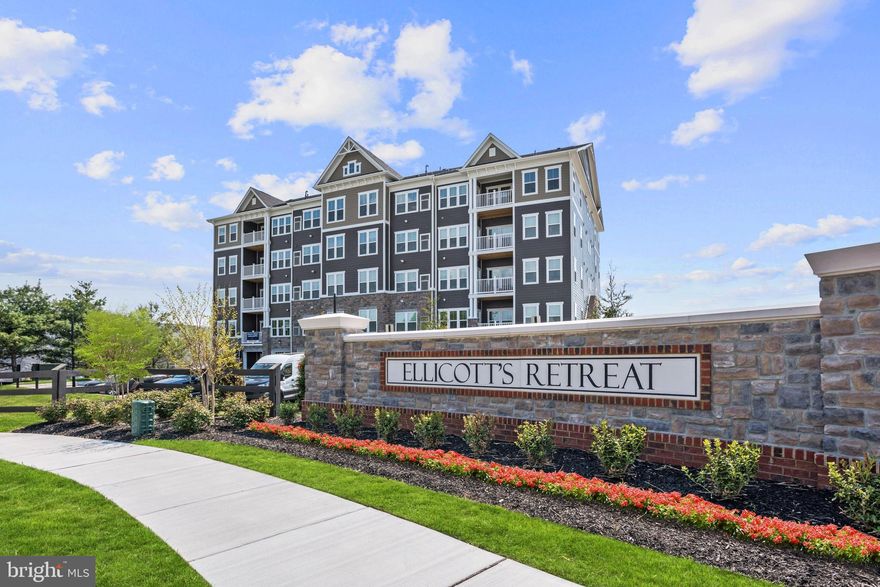 The Chambord at Ellicott's Retreat is a spacious elevator condo with a 1-car garage. As soon as you enter the foyer, you'll see how luxury and convenience can converge to create the home you need in the space you want.  A large coat closet and storage area give you plenty of space to stow your things.  As you walk in, the light and airy Great Room greets you with a bank of windows through the Sunroom, and a sliding glass door to your private balcony or patio.  Don't forget to add the optional fireplace to make your space even cozier!  Open to the Great Room over a convenient breakfast bar, the Kitchen features plenty of counter and cabinet space and a large pantry. The Primary Bedroom features two large closets (one of which is a walk-in!).  The primary  bath has a double bowl vanity and offers either a tub or shower with seat.  Through an arch off the foyer is another full bath, laundry area and second bedroom which also boasts a huge closet.  With a front, upper level unit, the second bedroom comes with a flex space area, perfect for office or playroom.  The top floor unit comes with a loft for even more living space and grand views of the great room.  No matter which options you choose, the Chambord is a flexible floorplan that you'll love to call home.  Located in Ellicott City with quick access to Rt. 29, Rt. 100 , Rt. 40 and I-70, Ellicott's Retreat puts everything at your fingertips.  The community is located off N. Ridge Rd within walking distance to shopping and allows for an easy commute to Baltimore, Columbia or DC.    Lifestyle.  With a garage elevator condominium, you can come and go as you please.  All the exterior maintenance, landscaping, mulching and snow removal are taken care of!  This allows you more time to do the things you love!  Want to travel and spend time enjoying retirement?  No need to worry about the grass growing too long while you're away.  Tired of doing stairs?  All of the homes are 1 level and still have the space you need.   Images shown are representative only.