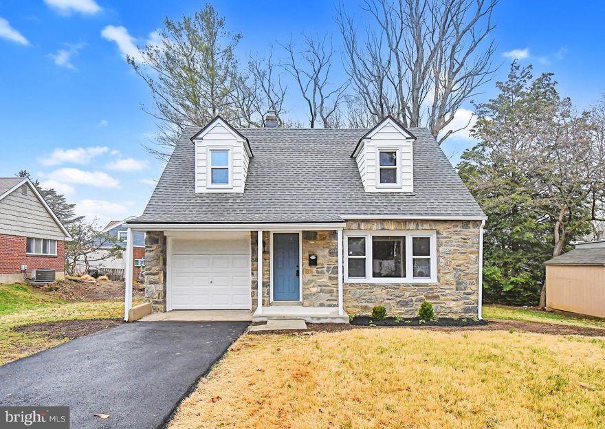 Welcome to this beautifully fully renovated stone Cape Cod nestled in the heart of Elkins Park — where classic charm meets thoughtful modern updates. This solid, timeless home has been refreshed from top to bottom, offering peace of mind and move-right-in convenience.

Step inside to discover refinished hardwood floors flowing throughout the home, creating warmth and continuity. The brand-new kitchen features all new cabinetry, tile backsplash, quartz countertop and a full appliance package including a gas stove, dishwasher and refrigerator. A convenient half bath is located just off the kitchen.

Major systems have been updated, including a new roof, new windows, new HVAC system, and new hot water heater. The unfinished basement provides excellent storage or future finishing potential.

Upstairs you’ll find three generously sized bedrooms along with a fully renovated bathroom featuring tile finishes and a tub.

A classic stone exterior, modern updates, and a location that never goes out of style — this is the kind of home buyers wait for.
Seller is a PA licensed Realtor.