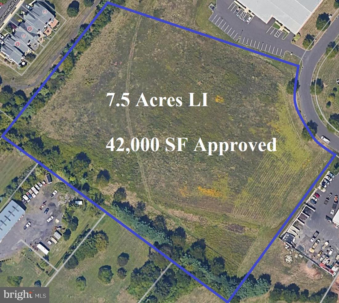 For sale is the opportunity to buy 7.5 acres of industrial ground, fully approved and engineered for 42,000 SF! One of the last parcels supporting a building of this size in the area. The property has successfully gone through land development and is ready to stick shovels in the ground. Save on the time and hassle of going through the development process and get your business up and running much sooner.

The property is located in Warwick Business Park with access to public water, sewer and gas. Ready to construct a building for your exact use. The intended and rendered building allows for an efficient use of space; high ceiling and clear span building with abundant parking. LI zoning allows a wide range of uses by right including manufacturing, research, warehousing, contracting, equipment sales & repair, industrial/flex, storage, recreational and more.

Close access to major roads such as US 276, I 95, US 295, PA Turnpike. Only 20 miles into Philadelphia and 75 miles to New York City. Reach out today to see how this location could be a great fit.