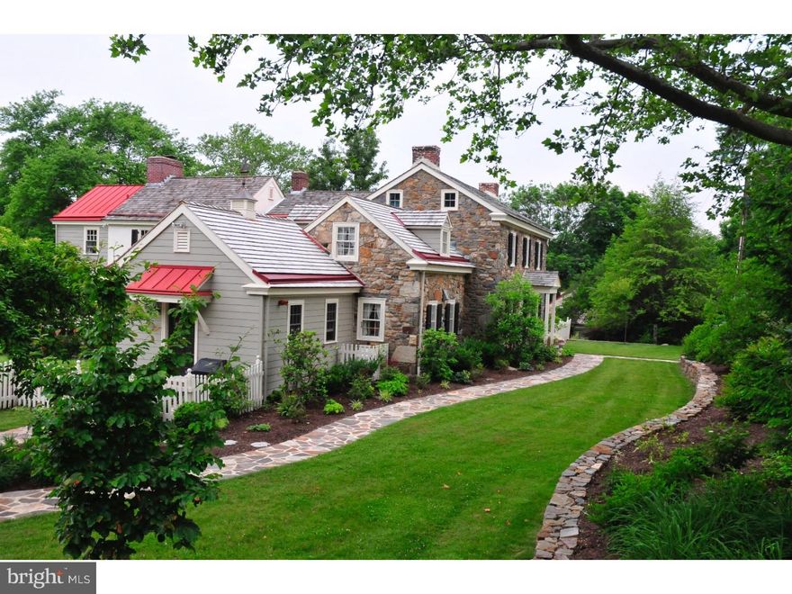 Alderbrook Farm provides the modern conveniences and finishes you might find in a custom home with the historic elegance for which traditional Chester County homes are known. This is the quintessential Chester County farmhouse estate. Set on 11+ bucolic acres, and amidst other conserved open space in sought after Chester Springs and in the award winning Downingtown School District, this is country living at its best. Elegant, timeless and sophisticated, Alderbrook Farm has been carefully maintained and updated over its 266 year history, including an addition and remodeling in the 20th century by renowned architect John Milner, and more recent additions and updates that have tastefully enhanced Alderbrook Farm. Modern features include the recently renovated kitchen, the amazing master bedroom suite, and the John Milner designed family room. Historical features include the former summer kitchen (now the library), the stately living room and dining room, and the traditional woodwork and hardware throughout the home. The grounds at Alderbrook are a gardener's paradise and nothing short of breathtaking, with picture perfect settings abounding from every angle. The grounds feature a pool and pool house, specimen trees, and an English style walled garden set among the foundations of the old bank barn. The expansive wildflower meadow is perfect for animals and the property allows for a new barn to be easily added or for the existing out-building in part of the old barn foundation to be converted to a modern barn. The oversize four car garage includes an apartment (currently rented by a local equestrian) that could also function as an in-law-suite or guesthouse. Surrounded by conserved open space, Alderbrook Farm's meadows fall gently to a brook in the woods at the edge of the property. Protected by a conservation easement held by the French and Pickering Creek Conservation Trust, the property enjoys low taxes through the Act 319 "Clean and Green" program. Conveniently located 10 minutes from Exton, 15 minutes from Phoenixville, 20 minutes from Paoli and West Chester, 25 minutes from King of Prussia, and 45 minutes from Philadelphia, the Philadelphia International Airport and Wilmington.