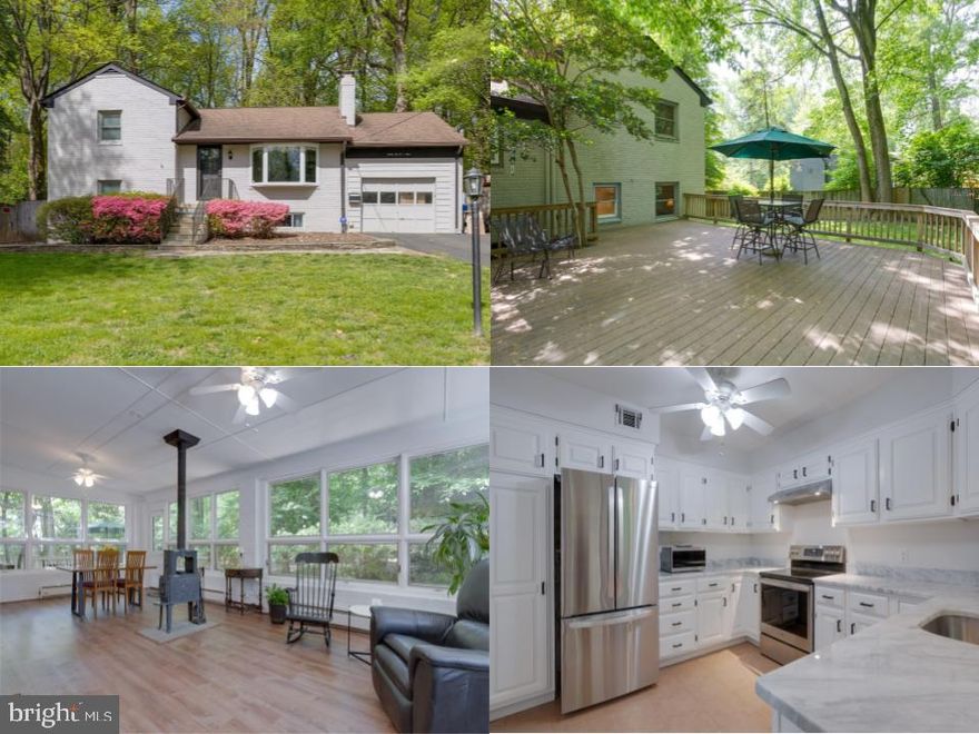 You may just want to call this home! If you would like to be close (around 1 mile) to the Beltway/495,
Metro Bus stop, Vienna and/or Dunn Loring Metro station (Orange line) and still enjoy nature in a half-
acre wooded fenced yard, while living within the boundaries of the sought after Wakefield Forest/Frost/Woodson school pyramid, you need to come take a look at this very special place.
The interior shows off its mid-century modern roots with original hardwood floors on 2 of the 4 levels.
Walk up the flagstone walkway and enter through the ProVia insulated front door, and you’ll find
replacement windows (Anderson & Pella, Allied) filled with sunshine and great views. The main level
offers a living, dining, kitchen and spacious sunroom. The kitchen has been updated with Quartzsite
countertops, deep stainless sink with pull-down faucet, stainless steel appliances and Italian tile floor.
The spacious sunroom has “Lifeproof” LVP flooring (2023), a cozy wood burning stove and easy access
to the Trex deck overlooking the wonder of nature in the fully-fenced back yard.
Upstairs you’ll find 2 good sized bedrooms plus an updated bath (2015). Inside the front bedroom
you’ll find easy access to extensive storage in the attic space over the living room. The bedrooms on the lower floor are also good sized with a second full bath. In the hallway between the bedrooms, don’t miss the custom built-in cabinet/pull-down desk. A wide-open rec-room is the highlight of the lowest level where built-in cabinets provide tons of storage. The adjacent laundry room features a washer and dryer, utility sink, second refrigerator, and easy walk-up access to the deck and backyard.
The exterior is mostly brick and all siding is Hardiplank cement board (2016-2020). Gutter Helmet is
installed on all gutters, making for easy maintenance. With a Generac Whole House Generator
(17KW), you won’t have to worry about power outages – the generator powers everything except the
dryer and range. Two 100 pound propane tanks power the generator and can be “adopted” by a new
owner. Additionally, there is a whole house surge protector on the electric panel, relatively new attic
fan (2021), and a Wifi-enabled garage door opener. The roof has 35 year CertainTeed Architectural
Shingles and the garage has 5 huge windows and built-in cabinets for storage. A lockable shed in the
back yard provides even more storage. Easy access/short distance to 495 (just 3 lights)
Avoid Beltway traffic: use Prosperity Ave to travel to Mosaic District and Tysons Corner; Woodburn Rd
provides direct access to INOVA Fairfax Hospital. Approximately 20 minute drive to Reston, Pentagon/DC.
Schools: Wakefield Forest Elementary (just a few blocks), Frost Middle, Woodson High School.
Neighborhood Pools: Truro located at 4146 Elizabeth Lane. Swim & Dive teams advertised along with
tennis courts. Ilda is located at 8900 Braeburn Drive. Swim & Dive teams advertised.
Walking trails abound throughout the area and there’s quick access to several Fairfax County Parks.
Virtual Tour & Dollhouse under video. No HOA!