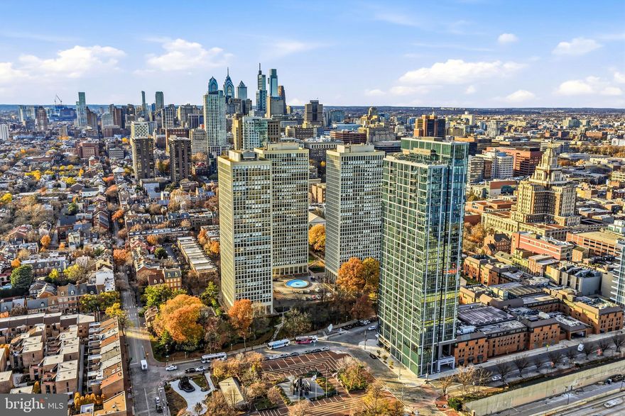 Welcome to Society Hill Towers,  quintessential contemporary living in the heart of Society Hill, Philadelphia.  Stunning open floor plan ,corner home with South East Views. 
Renovated open kitchen , with an abundance of kitchen storage and workspace with breakfast bar/dining area and spacious living area . Spectacular views from the floor to ceiling windows.  Spacious primary ensuite with walk in closet and designer walk in shower.  Large Bedroom with views., Adjacent hall laundry closet with washer/dryer hookups.
Second bedroom includes  fabulous wall of closets and oversized windows with full on River Views.
Enjoy views of all activities and holiday events from the privacy of your home.
Storage and parking available on site. In house management and outdoor pool complete this 5 acre enclave.