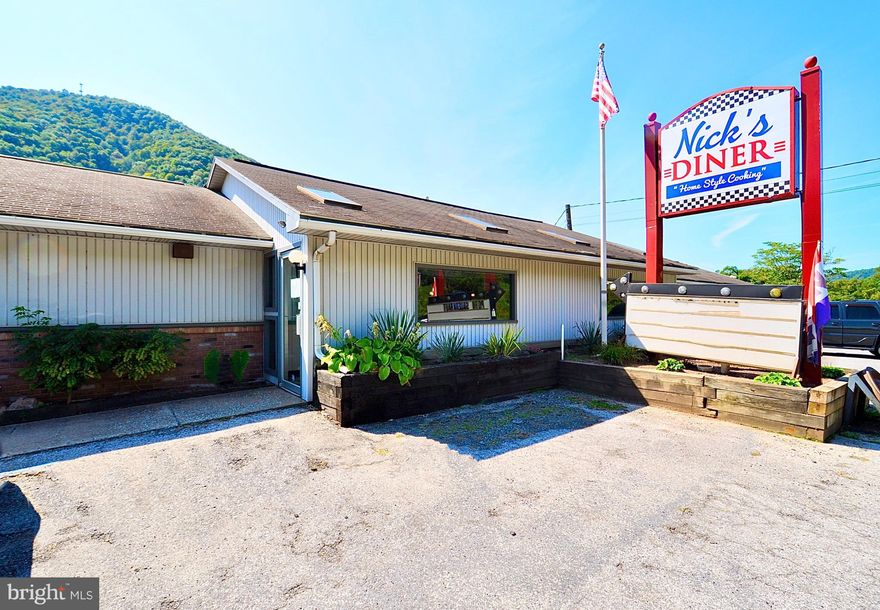 A highly visible diner/restaurant for sale right along busy Route 22 in Huntingdon, PA! This well-established business has been a premier dining spot of Huntingdon County for over a decade. Through the years, the property has been through expansions, renovations and upgrades - including security and safety systems, spacious entryway, dining room addition and an extended counter space. With a large parking lot and seating for over 125 patrons, this establishment can certainly accommodate sizable crowds. Public water, public sewer, central air and natural gas all keep the building comfortable and extremely efficient. 600 lineal feet of frontage! Lots of parking! All square footage contained in this listing are estimates based on public records. Buyer and Buyer Agent to confirm. Call to schedule an appointment to tour this exciting new opportunity situated at a prime location!! Details: sale includes all kitchen and dining area equipment, all cutlery, dishes, glasses, cups, etc. Serviced by Electric, Natural Gas, Public Water & Sewer. Central A/C; Cooling Fuel: Electric; Electric Service: 220 Volts, 3 Phases; Heating: Forced Air; Heating Fuel: Natural Gas; Hot Water: Natural Gas; Water Source: Public; Sewer: Public Sewer