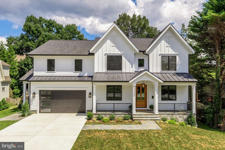 Impressive in both scale and presence, this home stands unmatched by other New Construction Homes in Kensington. Welcome to 4309 Dresden Street — where timeless design meets modern luxury in the heart of Chevy Chase View. 

This extraordinary custom home, a stunning collaboration between Stipp Builders and Claude C. Lapp Architects, offers over 6,500 square feet of impeccably designed living space filled with natural light, thoughtful details, and exceptional craftsmanship throughout.

From the moment you arrive, the stone front porch invites you in, setting the stage for the elegance and warmth that define this residence. Step inside to soaring ceilings, wide-open spaces, and a floor plan that flows effortlessly—perfect for both everyday living and unforgettable entertaining.

The main level impresses with a private guest suite, a dedicated home office, and a spacious mudroom designed for busy lifestyles. At the heart of the home, the gourmet kitchen is a showstopper—featuring custom cabinetry, top-of-the-line appliances, an oversized center island, and an enormous walk-in pantry. The kitchen opens to a light-filled great room with a fireplace, and extends to a screened porch and deck, creating the ultimate indoor-outdoor living experience.

Upstairs, retreat to the luxurious primary suite, where a spa-inspired bath and expansive walk-in closet create a private oasis. Three additional ensuite bedrooms, a cozy family lounge, and an upstairs laundry add comfort and convenience for the whole family.

The lower level is made for fun and flexibility—offering a spacious recreation room, game room with wet bar, fitness room, and a sixth bedroom with full bath, ideal for guests, in-laws, or an au pair suite.

With six bedrooms, seven bathrooms (six full and one half), a home office, and thoughtfully designed spaces throughout, this home blends luxury, comfort, and convenience in perfect harmony.

Situated within the Walter Johnson High School cluster, 4309 Dresden Street is just steps from Rock Creek Park, close to the Kensington Train Station, Saturday Farmer’s Market, Noyes Library for Young Children, and the delightful shops and restaurants of the Town of Kensington. This is a rare opportunity to own a tuly special masterpiece in one of Montgomery County’s most coveted communities.