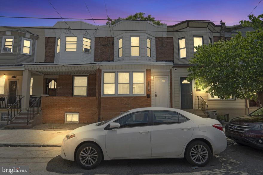 Welcome to 2220 Mifflin Street- a wonderful 3 bedroom one and a half bath spacious rowhome with brand new paint, refinished hardwood floors, carpet, and central air conditioning ,    A sunny enclosed porch/sunroom with hardwood floors and coat closet introduces visitors to a full glass vestibule door and the spacious open floorplan. First Floor: Bright and spacious living room and dining room with recessed lighting and newly refinished oak hardwood floors, updated powder room with window. Kitchen with maple cabinets, dark granite countertops, mosaic tile backsplash, and handsome square stainless undermount sink.  A basement door off the kitchen affords a nice wide staircase and access down to the laundry connections and additional storage.  A sweeping staircase with charming original iron railing leads to the Second Floor: Light and bright hallway and 3 generously-sized newly carpeted bedrooms- one with a great windowed alcove . A very attractive full bath with white subway and accent tiles and a travertine marble floor completes the second level. Newer plumbing and sewer line,  electric, gas furnace, and vinyl replacement windows. Spacious and shaded back yard is 14x16.  This is a bright and spacious home in move-in condition - a must see!