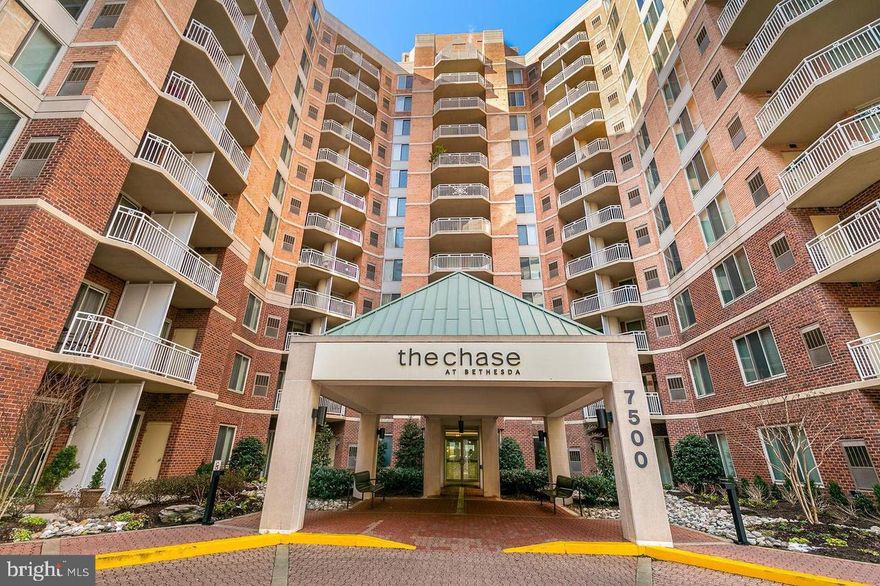 Embark on an unparalleled living experience within Unit #S1006 at The Chase, an esteemed condominium in the heart of downtown Bethesda, offering a refined urban lifestyle. Encompassing over 1,100 square feet, this residence is a testament to both elegance and meticulous attention to detail. Upon entry, a spacious foyer gracefully guides you into the expansive open living area, an ideal setting for hosting gatherings. Adorned with awe-inspiring large windows, the living and dining rooms bathe the space in natural light, providing sweeping views of the downtown Bethesda skyline. A generously proportioned covered balcony invites moments of tranquil repose with your morning coffee.

The well-appointed kitchen, equipped with stainless steel appliances and abundant storage space, adds both functionality and sophistication to the residence. The primary bedroom, a haven for restful nights, features an en-suite bathroom with a generous shower. Completing this unit are a generously-sized second bedroom and bathroom, alongside the convenience of an in-unit washer and dryer.

Beyond the confines of this exquisite residence, The Chase unveils a suite of extraordinary amenities rarely found in Bethesda. Residents can avail themselves of garage parking, round-the-clock front desk service, a fitness center, an oversized community pool with an adjoining BBQ area, and tennis courts. Located mere moments away from Bethesda's Metro Station and in proximity to premier shopping, dining, and entertainment establishments, this luxury building ensures that you are not just residing but thriving in the heart of it all. Embrace a non-smoking environment, extra storage, secure parking and pets considered on a case-by-case basis.