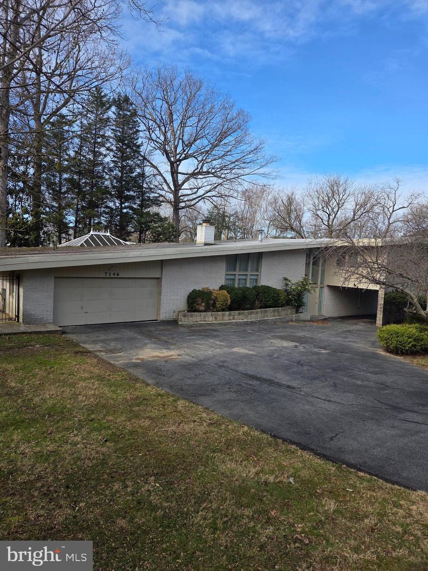 Remarkable property in  sought-after Bannockburn. Value is in the land. Reimagine the existing Mid-Century Modern home or build the home of your dreams. 4 BR/ 3 1/2 Bath spacious home on a large lot situated off the service road at Helmsdale and River.   Enjoy the in-ground swimming pool in backyard. Call Agent with any questions.  Enjoy the neighborhood of Bannockburn and all it has to offer. Beautiful homes on large lots, sought after public and private schools, access to Downtown Bethesda, Washington DC , Northern Virginia and Transportation centers.