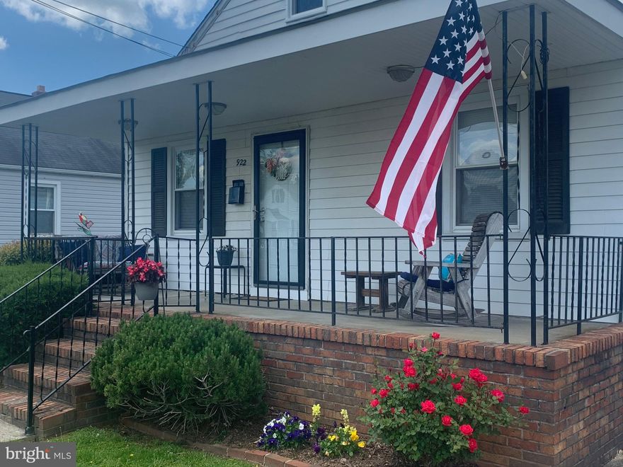 Welcome Home! Approximately 1200 Sq. Ft of Living Space  - (tax record wrong). This beautiful move-in ready freshly painted single family home in one of Essex's sought after communities, is full of amenities to include a new bathroom w/marble, porcelain & ceramic tile ,  updated eat-in kitchen with SS refrigerator, dishwasher, granite counter tops & tile back splash,  new wall to wall carpet on main level (hardwood under carpet), 1st floor laundry room, CAC, and off street parking for multiple cars .  Tons of natural light . 1 year home warranty.  Relax on the covered front porch or entertain on the spacious rear deck and large fenced rear yard. Ready for your summer fun!  Book your showing today, this one is not going to last.