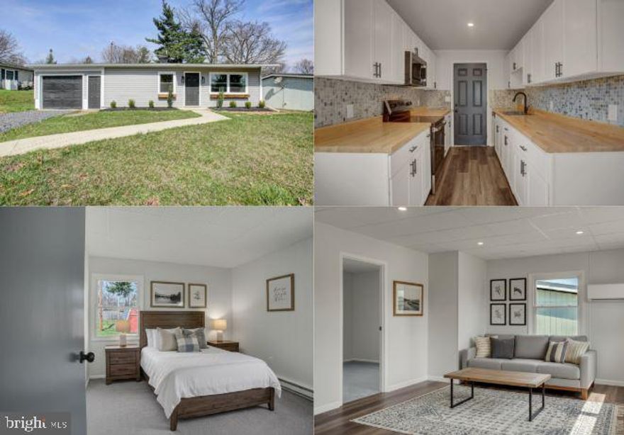 Step into easy one-floor living in this beautifully updated home featuring a spacious garage with high ceilings and plenty of room for vehicles, storage, or a workshop. Out back, enjoy a private rear yard complete with fencing and a storage shed—perfect for relaxing, pets, or entertaining. Inside, the lovely kitchen shines with solid butcher block countertops, tile backsplash, and brand-new stainless steel appliances. Recessed lighting adds a bright, modern touch throughout, while the cold mini-split A/C is ready to keep you comfortable all season long. ABSOLUTE MUST SEE MOVE IN READY HOME Available now at an affordable price!