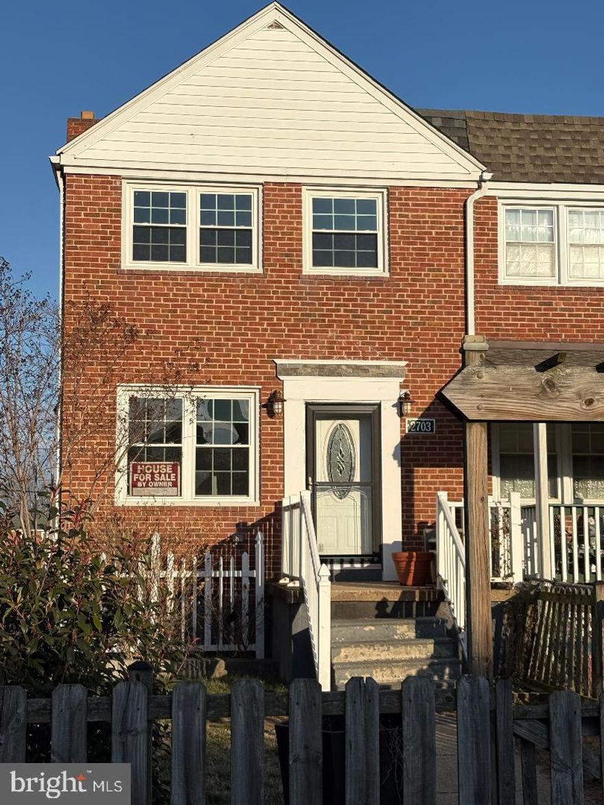 Great opportunity to own a spacious EOG Rowhome with a fenced in yard for a great price!  Investors or Buyers with a cosmetic vision to create their own home sweet home are welcome.  Roof, Trane Hvac system, hot water heater and windows are between 8-10 years old.  Newer interior doors and trim throughout, along with a Anderson front door and rear glass slider.  Basement rough-in is in place for a addition bathroom, partial finished basement with an updated electrical panel box.  Lots of quality features, home just needs a cosmetic facelift throughout.  Home being sold  "AS IS" Seller to make no repairs