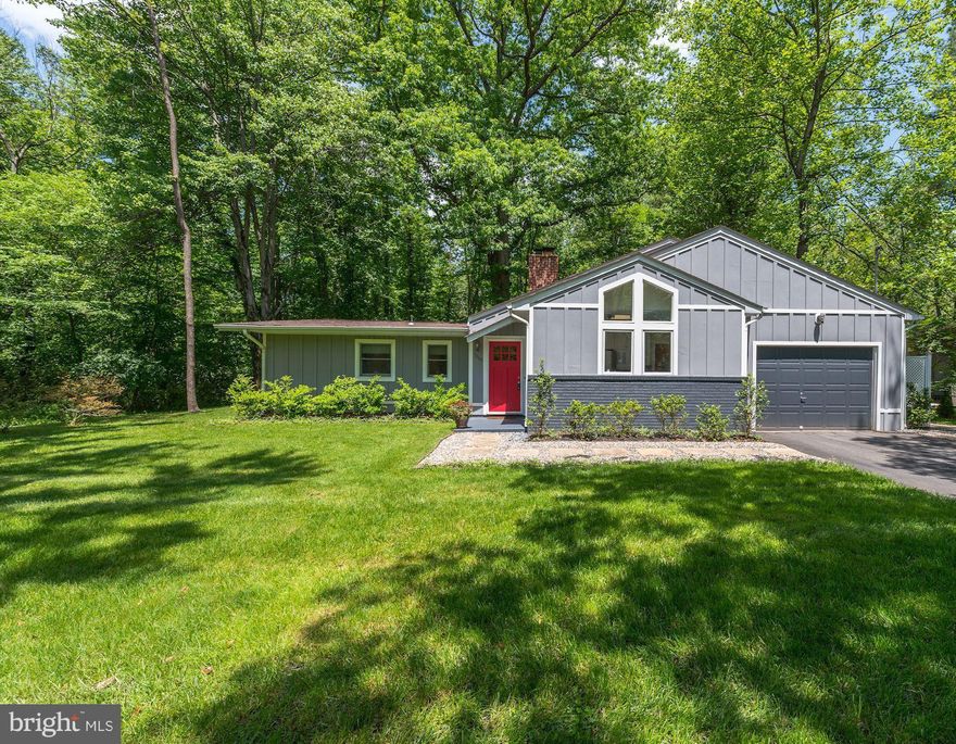 Contracts due Tues 5/29-5 PM Stunning, renovated contemporary home w/ 1/2 acre wooded oasis backing to Holmes Run Creek - Expansive master suite & LR offer panoramic views-  Flooded w/ sunlight- unique porcelain tiled floors -recessed lighting -fireplace -gorgeous baths w/ quartz counters-skylight-kit w/ granite & stainless app - luxury 1 level living w/ 5 BRS -walk out to the deck & fall in love