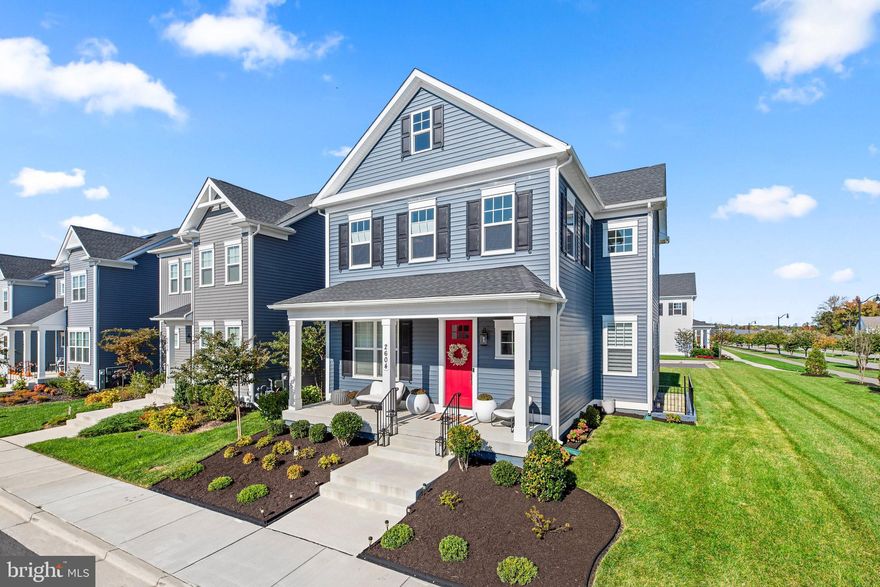 Live Two Rivers and live the lifestyle of your dreams.  Introducing this two year young custom Craftsman home built by Mitchell & Best perfectly situated close to all of the amenities that this Neo-Traditional Community offers.   A classic front porch for gathering or simply watching life unfold in the distance.  Why buy new when this four bedroom, two and half bath home can be yours before the holidays? Featuring soaring ten-foot ceilings and loads of natural light, you will be amazed as you enter the doors.  First floor office with custom glass doors is the perfect place to work remotely and give you the benefit of "working" from home.  Step through to the great room with walls of glass and designer window coverings.  The gourmet kitchen features a large quartz island with room for casual dining or breakfast gatherings.  The Bosch stainless appliances include a five-burner gas range and stove.  Need more cooking, a second wall oven and a built-in microwave have you covered for those big family and friends' dinners.  Expansive designer cabinetry, a butler's pantry, and a closeted pantry, just off the kitchen, are unexpected luxuries.  The open design also features a dining area for those more formal culinary experiences.  The first level is completed with a powder room and a small mudroom just off the attached two car garage.  Ascend the staircase to a large and open landing that includes room to chill and read or book or do some homework. The primary suite is accentuated by a tray ceiling, a sitting area, and a pair of walk-in closets.  The spa-like bathroom has a dream like free standing designer tub, dual vanities, and a glass and tiled separate shower. Three spacious bedrooms, a full and large bath, a generous second floor laundry room complete the second level.  The lower walk-up level, while unfinished, is large and framed by the builder to make the finishing easy, when the time is right.   Community amenities include walking and jogging trails, community center, outdoor pool with splash areas, a dog park, court sports, a lake, and unlimited opportunities for adventures.  Perfectly located in the region with easy access to Annapolis, D.C., Baltimore, BWI, Meade/NSA, the major highways, and the plethora of shopping and dining destinations.  Come make this house your next home.