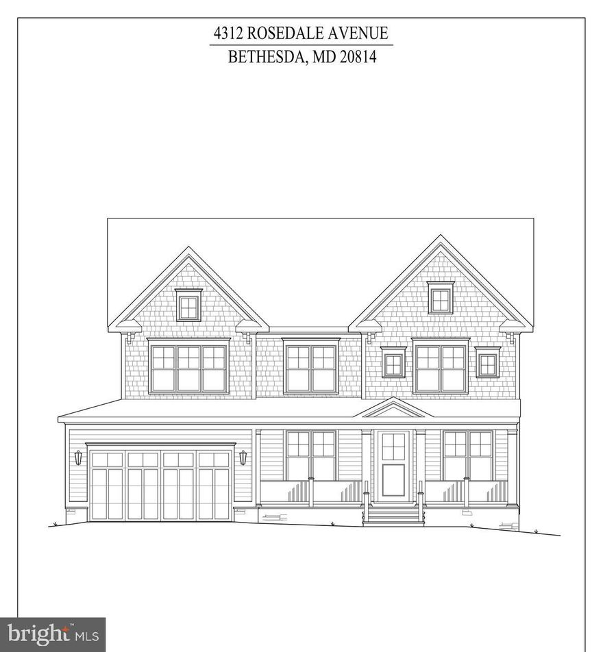 Spectacular colonial built by award winning Douglas Construction Group (Best Green Builder - Bethesda) 3 finished levels, 5 Bedrooms and 4.5 Bathrooms.  Cozy Living Room, Banquet size Dining Room, private Office, sun filled Family Room with fireplace, Gourmet Chef’s Kitchen with breakfast area, Oversized Pantry, Butler's Pantry and spacious Mud Room with cubbies all on the main level. The second level features a lovely relaxing owners' suite with dual walk-in closets and luxurious spa bath with soaking tub, glass enclosed shower and two separate vanities. 3 additional generously sized Bedrooms, 2 more custom Bathrooms, Family/Homework-Study area and a large laundry room are also on the Second Level.   The lower level includes a 5th bedroom, full bathroom, recreation room with space galore, exercise room, and a storage room. Covered porch overlooking the rear yard and 2 car garage! This home is close to parks, walking distance to Downtown Bethesda and everything it has to offer! Part of the Bethesda Chevy Chase High School Cluster. Delivery  Approximately September 2023