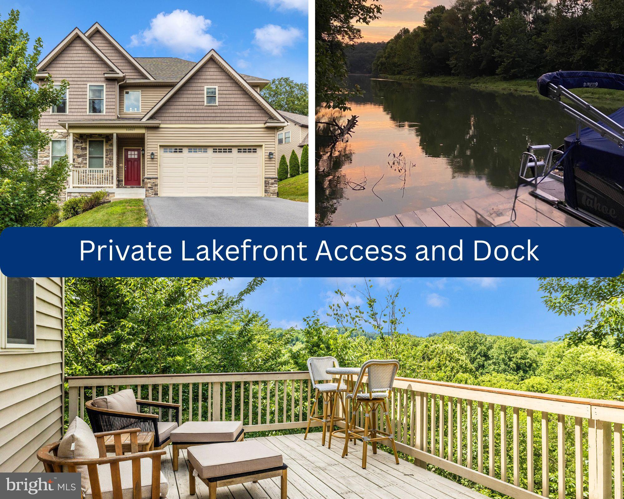 Lakefront properties like this are exceptionally hard to find. This beautifully crafted, custom lakefront home with lake access, built in 2018, is nestled on a quiet cul-de-sac, offering sweeping views and an open, light-filled layout. Thoughtfully designed with comfort, efficiency, and style in mind, this home features many high-end finishes, including a gourmet kitchen with upgraded stainless-steel appliances—including an induction range—rich cabinetry, granite counters and backsplash, a center island, and recessed lighting throughout. The dramatic two-story great room is anchored by a cozy fireplace and expansive windows that frame the natural surroundings. The spacious primary suite offers dual walk-in closets and a spa-like en-suite bath. A large custom deck invites outdoor entertaining or quiet moments overlooking the lake. Downstairs, the finished walkout lower-level leads to a patio and steps down to YOUR OWN PRIVATE DOCK on the lake. The lower level includes a family room, additional bedroom, and full bath—perfect for guests or multigenerational living. Additional highlights include a main-level bedroom or office, energy-efficient systems to help keep utility costs low, and several premium features negotiable with the sale are a Tahoe pontoon boat with HOA-approved electric motor, and a private 4-person barrel sauna. Enjoy all the perks of the Lake Linganore lifestyle—boating, pools, tennis, hiking and biking trails, summer concerts, and a true sense of community. Take advantage of two beaches just a quick golf cart ride away—or less than five minutes by car—perfect for relaxing weekends or spontaneous sunset visits. Plus, downtown New Market is only 10 minutes away and offers fantastic restaurants, a beloved ice cream shop, seasonal farmers markets, and food trucks every Thursday, as close as five minutes from your doorstep.