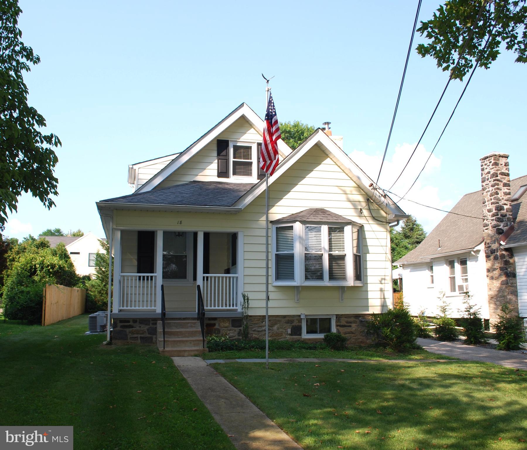 This charming 1920’s bungalow is located across from Radnor Township’s Warren Filipone Park. The 3 bedroom, 2 bathroom house has been freshly painted and renovated with the following upgrades: beautiful new kitchen cabinets with quartz countertops, tile backsplash, under cabinet lighting, LVP flooring and all new stainless steel appliances. Two new central air conditioning systems have been added and the electrical wiring and smoke detector systems have been completely updated. Attractive new hardwood floors have been installed on the first and second floors. The full basement is dry and has been freshly painted. There is a lovely front porch overlooking the playing fields across the street. The property has a private driveway, a detached 1 car garage and a level rear yard. The house is situated in a highly desirable location on a beautiful tree lined street near the shops and restaurants of Wayne, the Lancaster Farmers Market, Radnor Trail, and the R5 train station. LLC owner is a licensed PA real estate salesperson. Property is not licensed for student rentals