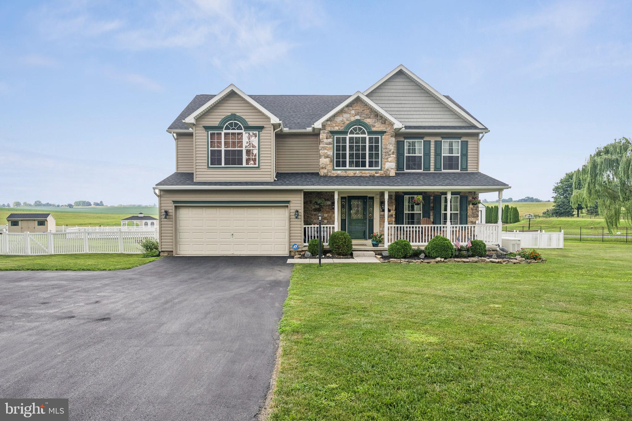 Welcome to 665 Bairs Road. This home is the Congressional built by JA Myers Homes in 2005. This beauty nestled on a quiet residential street but still close to all the amenities that York and surrounding areas have to offer. Property overview this home offers four spacious bedrooms, two full baths and one half bath. Cathedral ceilings greet you as you walk through the front door. Formal living room fully carpeted with French doors leading you into the Dining room. Kitchen features and island and granite countertops throughout and all stainless steel appliances along with recessed lighting. The large Family room right off the kitchen is great for entertaining. Owners suite offers a spacious layout with a sitting area. Heading over to the Owners bathroom featuring a double vanity as well as a jacuzzi tub and a full shower. As we make our way outside to a large composite deck over looking a large inground saltwater pool with a pool house and vinyl fencing around the perimeter. This home also offers a Generac generator and new roof (2024)
Don't miss out on your opportunity to own this gem of a property. Schedule your private showing now.