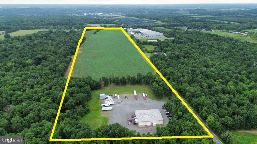 9600 sf warehouse on 41 acres of I-1 (Industrial) land with fiber, sewer and 3-phase power in Remington, VA near US 28, US 29, and US 17. Located in the Remington Service District, across the street from Dominion Power’s solar facility and power plant. 9,692 SF warehouse includes five 14'x14' drive through doors, parts room and 2,000 SF of office buildout.  2,920 feet of frontage on Lucky Hill Rd. 515 feet of frontage on Remington Rd.  All this road frontage makes future subdivisions simple and cost-effective.  Lucky Hill Road is built to an industrial standard that allows tractor-trailers to drive with ease.  GPINs : 6888-56-8421.& 6888-47-9105.