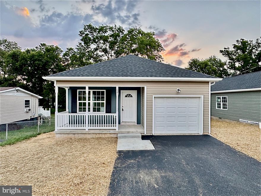 New Construction Rancher that features three bedrooms, two full baths, spacious deck, and oversized two car garage.  Features molding and trim upgrades, recessed lighting package, luxury vinyl plank flooring, SS appliance package, Quartz countertops, and much more.  Located close to all downtown convenances and MD VA corridors.  Local quality builder will provide 1 year builders warranty as well.  Buyer to pay all state tax transfer stamps.