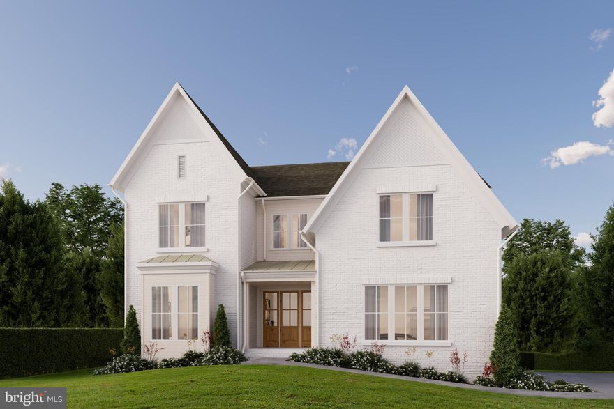 Cherry Hill Custom Homes presents this beautiful new custom home currently under construction in the Chesterbrook area of McLean on a rarely available half-acre lot with a 100' deep back yard. There is plenty of space here to build an optional swimming pool, pool house, sport court, or outdoor kitchen. The home features 6 bedrooms, 6 full bathrooms, and two powder rooms with 6,618 square feet of finished living space over three levels. The main level includes 10ft ceilings, gorgeous wide-plank engineered white oak wood floors, a beautiful gourmet kitchen with frame-less custom cabinetry and quartz countertops and a rear prep kitchen/pantry. The kitchen connects to a great room with coffered ceiling and gas fireplace with tile surround and a spacious dining area overlooking the backyard.  A screened porch and deck off of the great room provide two amazing outdoor living spaces. A guest suite, private study, and mud room with built-in cubbies complete the main level living spaces. The upper level is highlighted by a luxurious primary suite with its own sitting area and screened porch, spacious dual walk-in closets with built-ins, a spa-like bathroom with heated floors, double vanities, stand-alone soaking tub, and heavy glass enclosed shower. The walk-up lower level includes a recreation room with walk-behind wet bar and a fireplace with flanking built-ins, a large exercise room with rubber flooring, a media room, an additional en-suite bedroom, and a separate powder room. Convenient to Downtown McLean, Chesterbrook Swim and Tennis Club, Chesterbrook Shopping Center, and Chesterbrook ES/ Longfellow MS/ McLean HS. Delivery July 2026. Interior photos are from another home recently built by Cherry Hill Custom Homes. Actual finishes may differ from what you see in the listing photos. Still time to choose finishes.