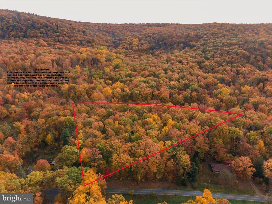 Beautiful 5.92-acre wooded lot.  Private and secluded but close to Smithsburg MD for 24-hour amenities and schools.  The lot is a pie shape with approximately 20 feet of road frontage for access into the lot.  The land is sloped gently from top to bottom.  The lot has not been perc tested.