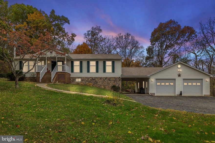 BOTH OPEN HOUSES CANCELLED......SELLER HAS ACCEPTED AN OFFER. 
This gem won't last long!  Immaculately maintained rambler with  many recent updates.  Spacious living room with fireplace, cozy kitchen, breakfast nook, laundry, 3 bedrooms and 2 full baths all on the main level.   The lower level  has an additional bedroom/den, full bath, family room, rec room and large unfinished area perfect for storage or workshop.  The over-sized garage is 30' X 30' with 20 AMP electrical service offering numerous possibilities for all your needs. The covered front porch and large deck are perfect for hosting family and friends.  Almost 9 acres of gorgeous land surrounds this home and provides scenic vistas, privacy and seclusion, and only 5 minutes from the town of Warrenton!  Recent upgrades include new HVAC and appliances.