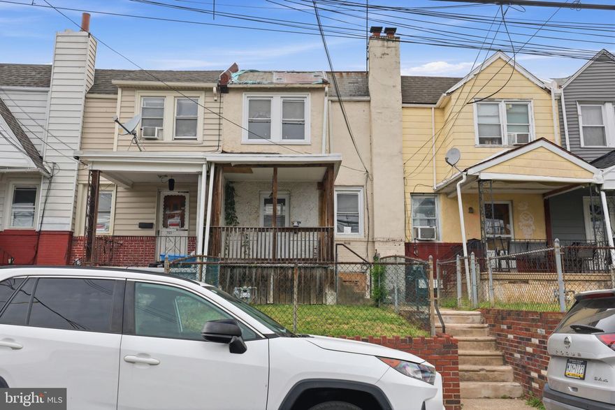 Welcome to this wonderful opportunity. As you walk in your greeted by living room, dining room, and kitchen which are all located on the main level.. The upper level features three bedrooms and a hallway bathroom. A full basement provides additional storage space. The property is being offered as-is. Conveniently located near local shops, restaurants, parks, and public transportation, with easy access to major roadways, making commuting to Center City and surrounding areas simple and accessible.
