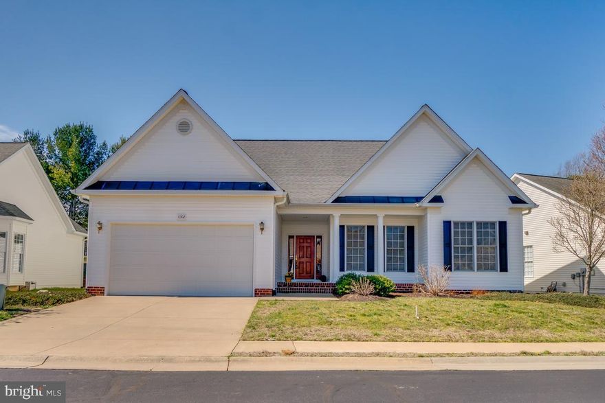 Located in the private and quiet neighborhood of Mansfield Club, just minutes away from the beautiful Downtown Fredericksburg. Enjoy a peaceful, gated community in this perfectly sized home. 55+ Community, however, only one resident/owner must be over 55. Meticulously maintained, single level home with ample natural sunlight. Carpet throughout most of the home, with wood flooring in the in kitchen/breakfast room, and tile flooring in the bathrooms. The kitchen contains plenty of space to cook and entertain, as well as all Kenmore appliances and four burner gas stove. Other features include a built in microwave, refrigerator, dishwasher, updated cabinets, pantry, recessed lighting, and double sink with adjustable Moen faucet. Bay window in the breakfast room. Formal dining room with carpet, chandelier, chair railings. Mud room off the garage includes washer and dryer, with laminate flooring, and 50 gallon pacemaker gas water heater. Large living room off of kitchen offers up an open layout . Bonus room features carpet, gas fireplace with mantle, recessed lighting, ceiling fan, French doors, and leads to quiet patio and backyard. Patio has mature landscaping and trees for a natural view. Spacious master bedroom with carpet flooring and two ceiling fans, as well as a sitting area. Includes large walk-in closet with three storage racks. Master bathroom includes tile flooring, separate tub and shower with tile backsplash, and double sink. Come find your dream home!