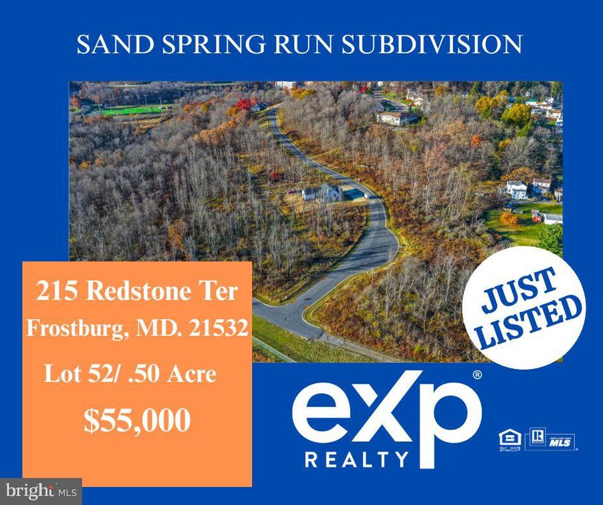 Welcome to Sand Spring Run Subdivision, Frostburg’s premier residential community surrounded by natural beauty and mountain charm. Lot 52 offers 0.50 acres of gently sloping land with breathtaking mountain views, providing the perfect canvas to build your dream home. Enjoy the peace of country living while staying close to everything you need—Frostburg State University, shopping, medical facilities, and easy access to Interstate 68 for convenient commuting. Experience the best of Western Maryland living in a thoughtfully designed neighborhood with protective covenants and restrictions to maintain the integrity and value of your investment. Call today for more information.