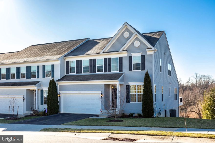 *Welcome to this immaculate 3BR 2.5BATH 2 car garage spacious End Unit Villa which backs to nature in rarely available 55+ Luxury Community of "Greenvale Mews" with main level living*Exterior features a premium lot which backs to mature trees, a variety of wild life, & walking paths*The oversized maintenance free deck also has a covered patio which is ideal for entertaining*Inside boasts real hardwood floors, custom moldings, & an open concept Kitchen with 42 inch cabinets, Gleaming Granite Counter-tops, & Stainless Steel Appliances*The Living Room is light filled with tall ceilings & doors that lead to the Deck*Main Level owner's suite features a large bedroom, beautiful master shower, double sink vanity, & spacious walk in closet*Upper level has a 2nd Bedroom features with sitting area, a 3rd Bedroom w/Jack & Jill bathroom, & an upper level sitting room/loft which is ideal for an office*Lower level is light filled with large windows and walk out level (rare for neighborhood)*New high end natural gas HVAC system, hot water heater, & water purification system*Ideally located near walking paths, Ag Center Pond/Farm Museum events, Carroll Hospital, Shopping, & down town restaurants*Extremely energy efficient with solar panels on the back roof of the home*Truly a gem of a property*