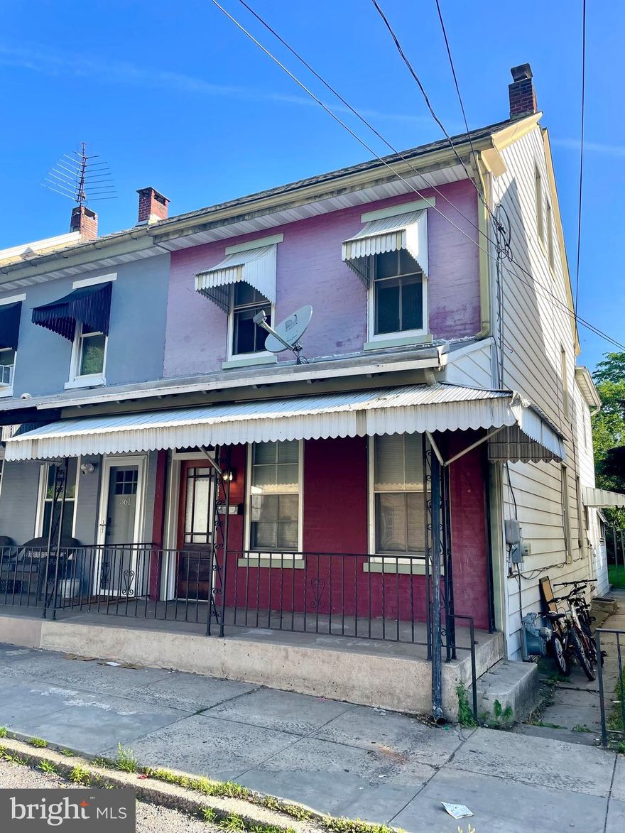 *** 5 BEDROOMS***FORMAL LIVING ROOM***FORMAL DINING ROOM***EAT-IN KITCHEN***UPGRADED VINYL FLOORING ON 1ST FLOOR***INTERIOR FRESHLY PAINTED***PRIVATE BACK YARD***LOW TAXES***NATURAL GAS HVAC***  This is your chance to own a LARGE, freshly painted, 5 bedroom twin home with LOW taxes on a quiet borough street, for an even better price!  The home has a welcoming, covered front porch and a covered back patio overlooking the private back yard.  When you enter into the front door, you will love the new paint and upgraded vinyl flooring in the large living room and formal dining room.  The house has a spacious eat-in kitchen and a bonus room off of the kitchen that could be a mudroom, office, playroom, etc.  The second floor has 3 generously sized bedrooms and a full bathroom with a tub/shower combination.  Walk up to the third floor and you'll be thrilled to find 2 more rooms, with heat and electricity, that could be used as additional bedrooms.  The second and third floors have also been freshly painted and the hardwood floors updated.  The home is larger than it appears and has room for all of your gatherings and guests!  Seller updated the HVAC to natural gas approximately 8 years ago and was recently receiving $1700 a month in rent, which is under current market value for a home this size, making this an amazing home yourself or investment property.  The property is also located on a quiet, side street that doesn't see much traffic, but is walking distance to all of Pottstown's festivals, new restaurants and shops, the library and River Front Park.  Schedule your appointment today!