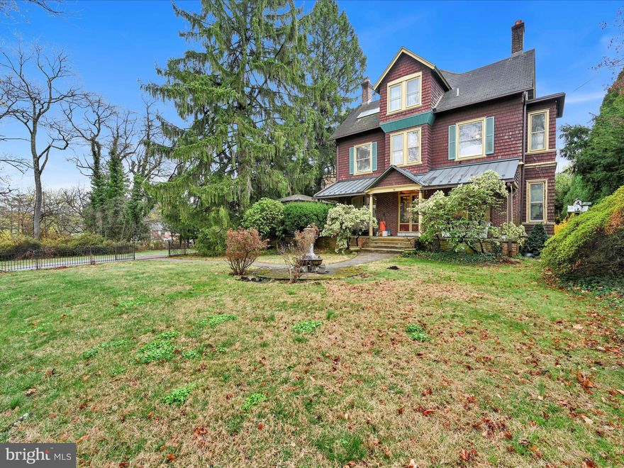 Welcome to this Victorian Beauty surrounded by gorgeous gardens known as 1420 Pennsylvania Avenue in the Tredyffrin-Easttown School District.  This property is nestled on a quiet street, but It is only a short walk to the R-5 train to Center City, local shopping and the Upper Main Line YMCA.  This stately home features 11+ rooms on 1+ acre (which includes another parcel 43-10J-0133 that is included in the sale of this property).  This home features majestic eleven-foot first floor ceilings on the first floor along with an Entertainment/Family room with access to terrace, high hats, a chandelier and gas fireplace, Living Room with Gas Fireplace and Bay Window.  The Dining Room has access to outside and another Gas Fireplace.  Cherry Cabinets are in the kitchen with a large center island, subzero refrigerator, high hats and a copper sink.  Off of the kitchen is a Main Floor Large Laundry /Work out Room and Mud Room. 
Take the main staircase or back staircase to 2nd Floor that features 4 bedrooms and 2 full baths.  3rd floor in-law/au pair suite with a Living Area, a Bedroom, a Storage Room (or 2nd bedroom) a full bathroom and 2nd full kitchen.  There is a brand-new whole house generator, new stove, hardwood floors throughout the house and professionally landscaped gardens with a pond.  Make an appointment to see all this Unique Home has to offer.