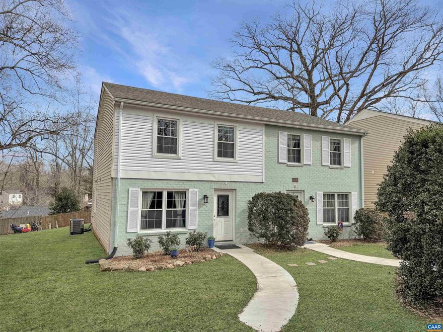 Excellent Turnkey side by side duplex with IDENTICAL floor plans near the desirable Fry's Spring community. 2 miles to UVA Health System, walkable to Wegmans & 5th St Station. Building includes BOTH units (A+B) for sale; INVESTORS: Residents moved out currently vacant and easy to show, they had paid $1,895/unit Total $3,790/mo.  Residents pay all utilities w/ separate water & electric meters, no HOA nor basements, 6 off-street,  parking-spots. Cap Rate over 5.9%. Total 6 BR, 6 baths (1 full + 2 half baths per unit). IMPROVEMENTS: New heat pumps, water heaters, refinished bedroom hardwoods, full-size laundry closet on each side, roof only 5 years new, recent windows, new kitchen counters, updated appliances, low maintenance vinyl siding.   3D and video tour links available by request.,Solid Surface Counter,Wood Cabinets,Bus on City Route