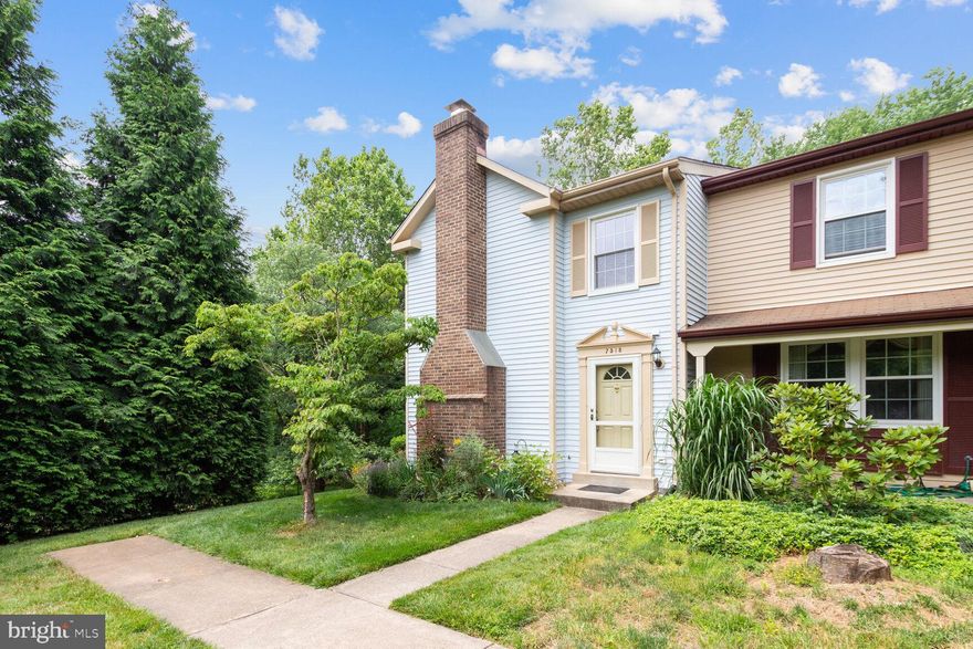 Beautiful, well-maintained, and freshly painted end unit townhome with hardwood flooring, wood-burning fireplace, and a recently renovated kitchen. The recently renovated kitchen features; new white cabinetry, quartz counter tops, tile backsplash, and stainless steel appliances. Upstairs are three bedrooms with two bathrooms. The lower level family room provides access to the patio and fully fenced backyard. The lower level has a newer stacked laundry center, a home office, and large storage room. The home has two assigned parking spaces. 7518 Weatherby is conveniently located with easy access to Shady Grove Metro, the ICC, Midcounty Highway, Redland & Shady Grover Shopping Centers.