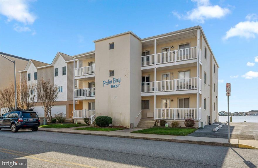 Introducing a stunning new direct bayfront listing, Unit 102 at Palm Bay East Condominium in Ocean City, MD! This exceptional waterfront property offers an enticing blend of features that make it a must-see, at a price point that simply cannot be beat.  

Stunning Custom Flooring: Step into luxury with hand-laid brick-pattern flooring that sets this unit apart, showcasing meticulous craftsmanship and timeless elegance.

Captivating Bay Views: The southern-exposure bay views are nothing short of breathtaking. Enjoy the beauty of Ocean City's waterfront landscape from the comfort of your home.   From sunrise to sunset, this home offers views unparalleled in Ocean City.  

First-Floor Walkout Balcony: With a highly-desirable first-floor walkout balcony on the bay, you can savor morning coffee or evening sunsets right at your doorstep, creating a tranquil retreat.

Ample Parking: Say goodbye to parking hassles; this unit offers plenty of parking spaces, making life convenient for you and your guests.

Desirable North Ocean City Location: Located in highly-desirable North Ocean City, you'll have easy access to the area's attractions, restaurants, and the beach.

Boat slips:   Palm Bay East condominium shares 5 boat-slips amongst the 6 property owners, meaning there's almost always a slip available for you and your boat!  

Don't miss the chance to make this stunning unit your new home. Experience the epitome of coastal living at Palm Bay East Condominium.