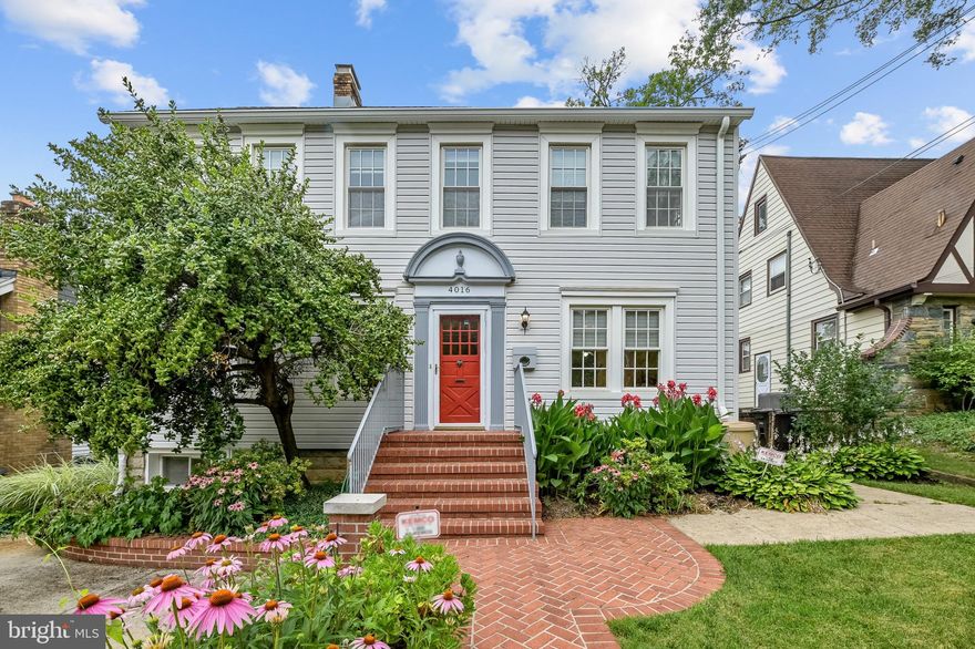 Beautiful, big home in Hyattsville's hottest location. This stately colonial behind a brick and ironwork fence is ready for a quick settlement. The best price per sq. ft. in Hyattsville. In addition to 3 bedrooms upstairs and 1 downstairs, 2 light-filled bonus rooms on the first floor provide endless options – use them as bedrooms, family rooms, or work-at-home space.  The breakfast room in the rear behind the kitchen and separate dining room is a great place to enjoy your day-starting cup of coffee looking out the large windows to the flowering backyard. The central living room has a fireplace.  With over 350 sq. ft., the primary bedroom suite upstairs separates the sleeping and dressing areas to preserve the peace between early and late risers.  The owners furnished the sleeping area with a California King bed and two side tables and still had room to walk on both sides of the bed.  In addition to the standard-sized closet, the dressing area features a walk-in closet for the clothes hound in the family.  A full beautiful bath with luxury shower completes the suite.  The hall bath has also been remodeled.  All bedrooms and the dressing area have ceiling fans.  Storage, storage, storage! There is a cedar lined closet off the stairs for out-of-season things and a full, unfinished walk-up attic that could be converted into additional bedroom or family space. The basement is finished with an "English Basement" style apartment with direct access out to the front yard. The beautiful backyard with lots of patio and play space for fine family fun will surely please. All of this in a location that is easily walkable to so many great things in Happening Hyattsville! Commuter and Pedestrian access to so, so much! Close to Metro, MARC train and served by 3 different bus routes!