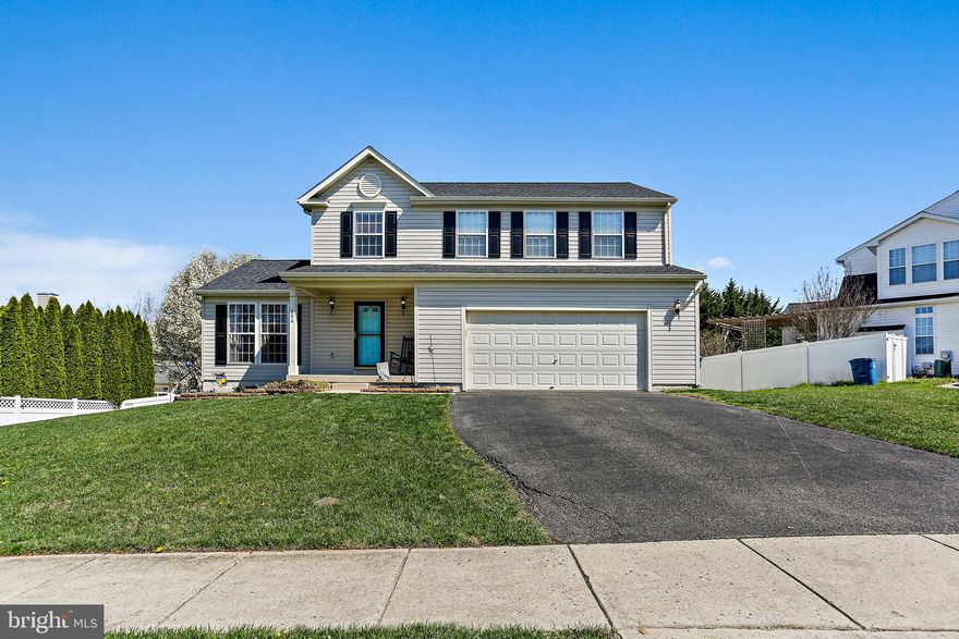 **OPEN HOUSE CANCELLED**
Welcome to your dream home in the desirable Bryan's Grace neighborhood of Rising Sun! This Colonial-style residence boasts 4 spacious bedrooms and 2.5 beautifully appointed bathrooms, showcasing pride of ownership in every room. With an array of upgrades, which include updated roof 2021, CAC unit 2023, water heater 2017, and washer & dryer 2022, this home offers comfort, functionality, and an inviting atmosphere for family living.

As you approach the property, you’ll immediately notice the charming curb appeal and well-maintained landscaping. Step inside to discover an inviting layout featuring luxury vinyl plank flooring in the common areas, providing both durability and elegance. The centerpiece of the home is the open-concept, white farmhouse-style kitchen, complete with granite countertops, ample cabinetry, and modern appliances. The spacious living area seamlessly flows from the kitchen, allowing for easy entertaining and family gatherings. Natural light floods the home through large windows, highlighting the open and airy spaces. 

Retreat to the large primary bedroom, where you’ll find a personal sanctuary featuring an en-suite bathroom equipped with a soaking tub—ideal for unwinding after a long day. The additional three bedrooms offer generous space and versatility, perfect for guests, children, or even a home office. Every detail of this home reflects thoughtful updates, including renovated bathrooms that combine style and functionality. Outside, the expansive composite deck invites you to enjoy outdoor living at its finest. Surrounded by a vinyl privacy fence, the yard offers a secluded space for relaxation, entertaining, and play. Gather around the cozy hardscape fire pit for evening gatherings under the stars, or tend to your favorite plants in the large garden shed. This home is not just beautiful but also equipped for comfort with an owned propane tank and recently updated roof and hot water heater.