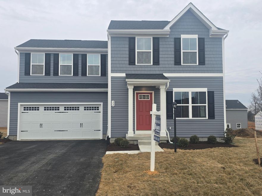 IMMEDIATE DELIVERY ASPEN w/ BASEMENT at Cardinal Pointe! 3 Bedrooms, 2 1/2 baths.  Enjoy an included new home warranty, spacious backyard, all included appliances, and a washer and dryer!! Enter the great room and immediately feel at home. The first floor's open concept means you are never far from the action. The cozy kitchen, makes meal prep, or a quick snack, easy so you don't miss a thing and a main-floor powder room has been added for the convenience of your guests.  Upstairs, all 3 bedrooms are large and boast ample closets. A hall bath and laundry room with included washer and dryer provide total comfort and convenience. The primary suite is the star of the home, with a primary bath and huge walk-in closet. Experience all The Aspen has to offer.  Great Location w/  Spring Mills school district nearby,  community sits less than 1 mile off I-81, less than 20 minutes from Hagerstown and 40 minutes to Frederick. Closing Assistance Available with Use of Sellers Preferred Lender. Photos are representative of floorplan, only.