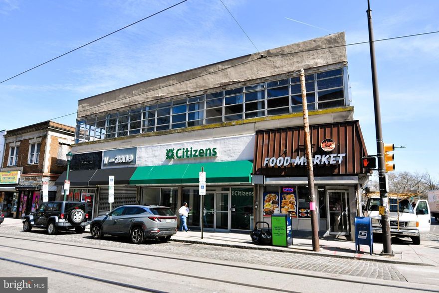 Great opportunity to purchase a large(12,790sq/ft) 2 story commercial property located on a well known busy business corridor of Germantown & Chelten Ave. There are 4 units on the main street level, fully occupied by reputable tenants, such as Citizens Bank and Restaurant Food Market.  This incredible property has a lot more potential with your touch on the 2nd floor for an additional potential income.  High foot and vehicle traffic area filled with shoppers during the day & evening.  This investment will be your approach to long-term returns and commitment to ethical values resonate with the core of opportunity.