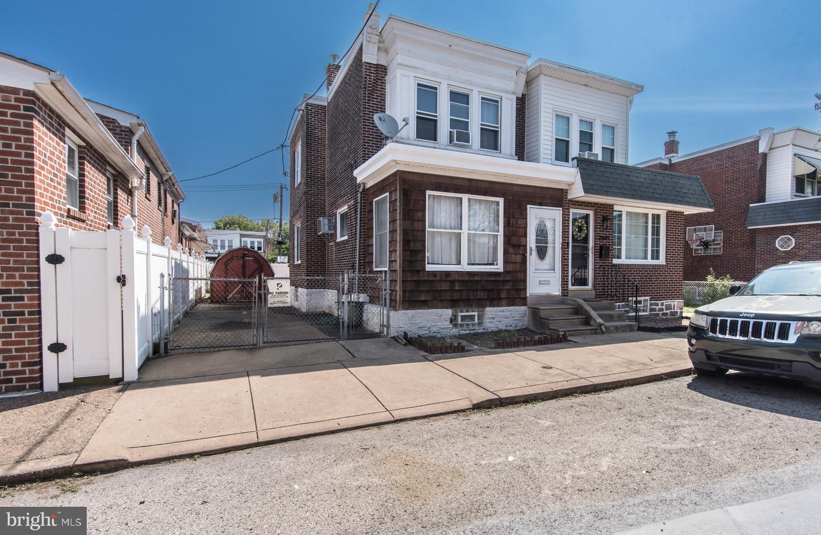 Welcome to this rare find in the heart of Bridesburg! Nestled on a quiet, tucked-away block in one of Philadelphia's most sought-after neighborhoods, this spacious home offers the perfect mix of comfort, convenience, and potential. Enjoy the luxury of two off-street parking spots—a true bonus in this area—and a 15-foot shed for all your storage needs. Inside, you’ll find three generously sized bedrooms and two full bathrooms, offering plenty of room for family, guests, or a home office setup. The large eat-in kitchen is ideal for gathering and everyday meals, and recent updated plumbing adds peace of mind for the next homeowner. Downstairs, the expansive basement features high ceilings and ample space—perfect for transforming into a second living area, entertainment zone, or gym. Step outside to your perfectly sized back patio, just right for spring, summer, and fall hangouts with friends and family. Located just minutes from everything you need—clothes shopping, grocery stores, coffee shops, and more—this home offers the best of both worlds: privacy and proximity. Homes like this don’t come around often in Bridesburg.
Schedule your showing today!