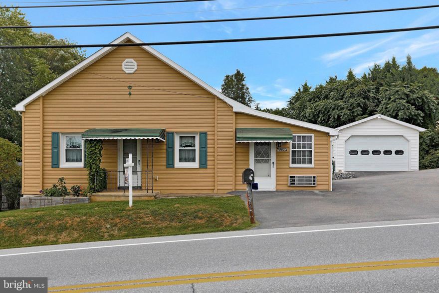 Bungalow with 3 beds, 2 baths holds many possibilities! This home would make a great location for someone who has a hobby or a small home based business (depending on zoning permit) or a multi generation family. septic 4-5 yrs old, siding in 2014, new windows 2013, wood floors, great 2 car garage with opener, large turnaround driveway, additional shed for storage. This property is being sold in AS-IS condition.