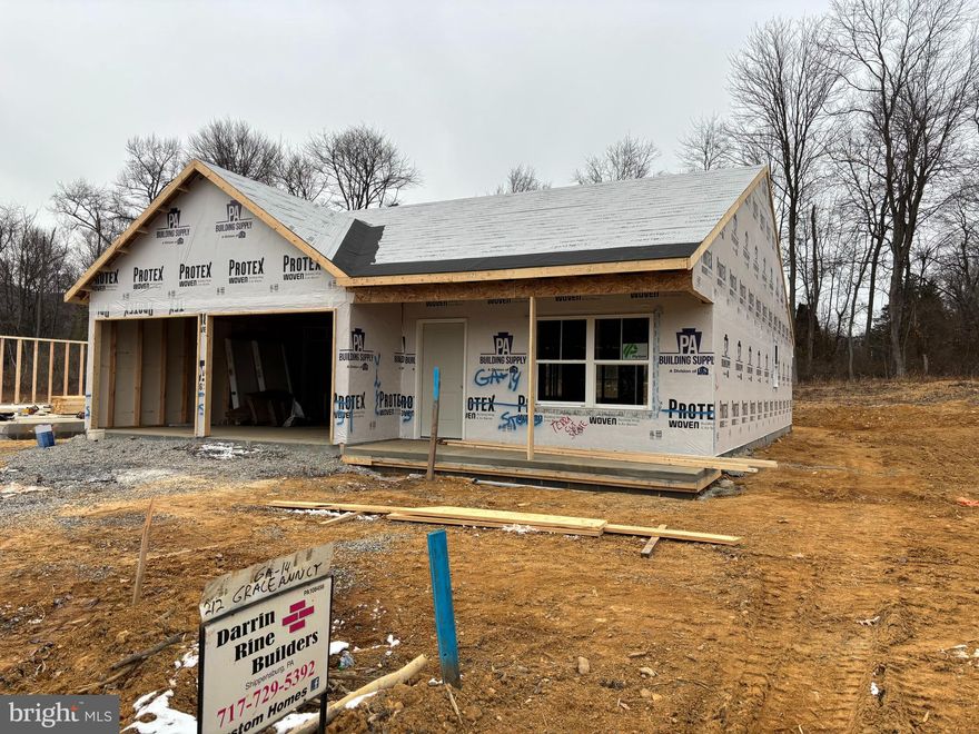New build rancher in Greene Acres. Completion in April 2026
Still time to pick your granite, flooring & paint colors. Wooded setting and a cul-de-sac lot.